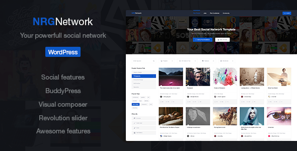 NRGnetwork - Your Powerful Social Network Theme