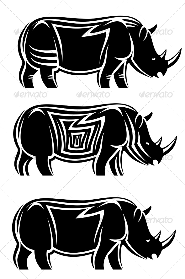Wild rhinoceros Wild rhinoceros
