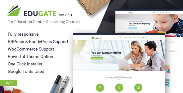 EduGate - Multiconcept Education WordPress Theme