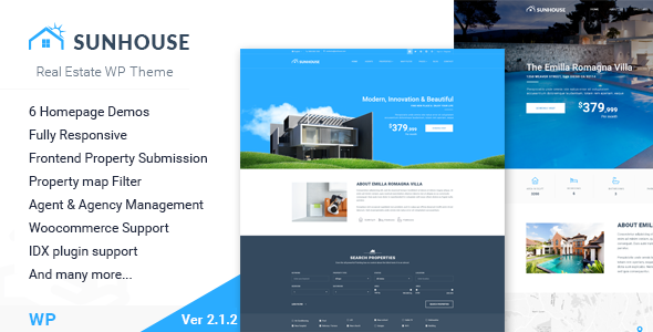 SunHouse - Multiconcept Real Estate WordPress Theme