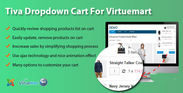 Tiva Dropdown Cart For Virtuemart