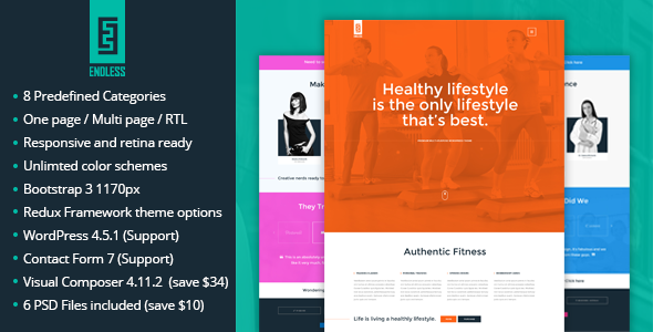 ENDLESS - One page / Multi Page WordPress Theme