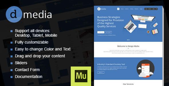 dMedia - Creative Multipurpose Muse Template