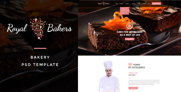 Royal Bakers - Cakery PSD Template