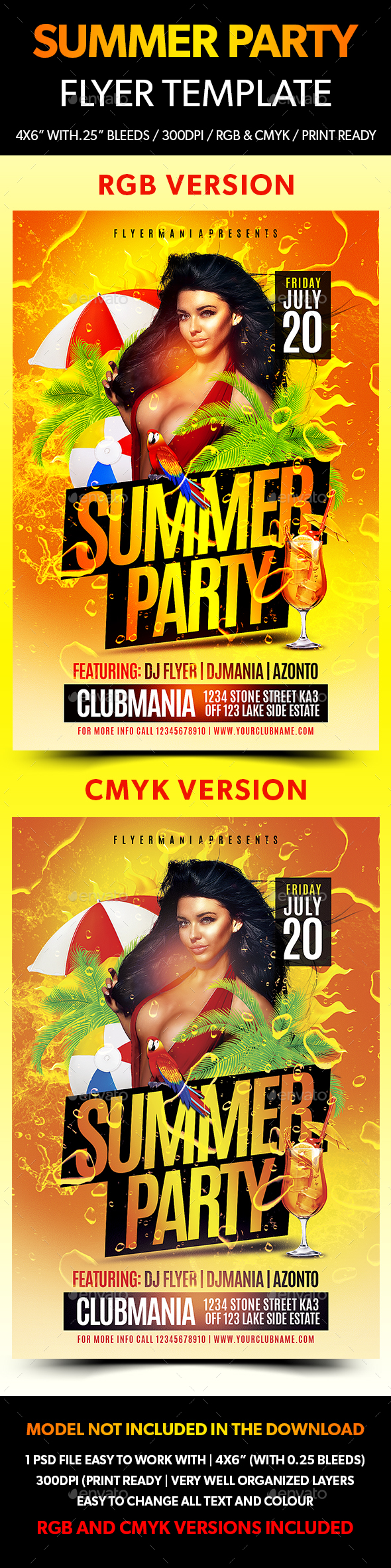 Summer Party Flyer Template