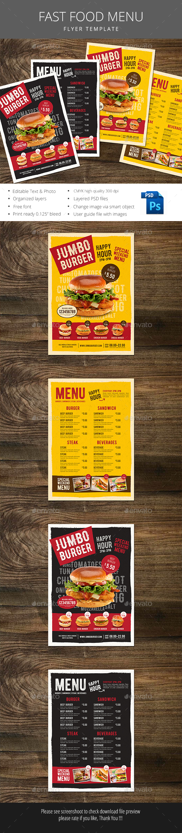 Fast Food Menu