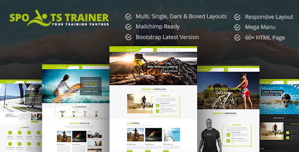 SportsTrainer- Sports, Health, Gym & Fitness Personal Trainer HTML5 Theme