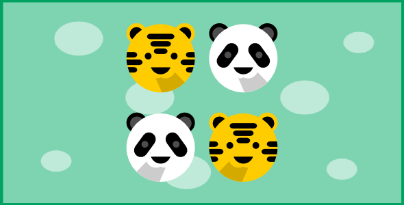 cute animals - tic tac toe - html5 game - CodeCanyon Item for Sale