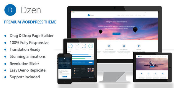 Dzen - Multipurpose Business Parallax WP Theme