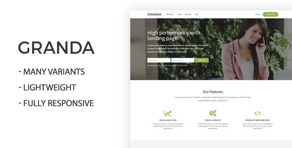 Granda One Page Landing Page