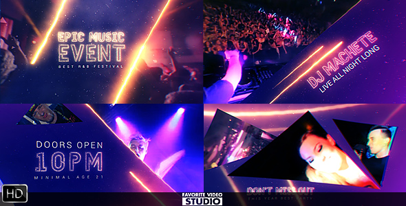 epic music event after effects template free download