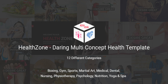 HealthZone - Daring Multi Concept Template for Medical, Nursing, Yoga, Sports, Gym & Fitness