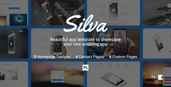 Silva -- Beautiful App PSD Template