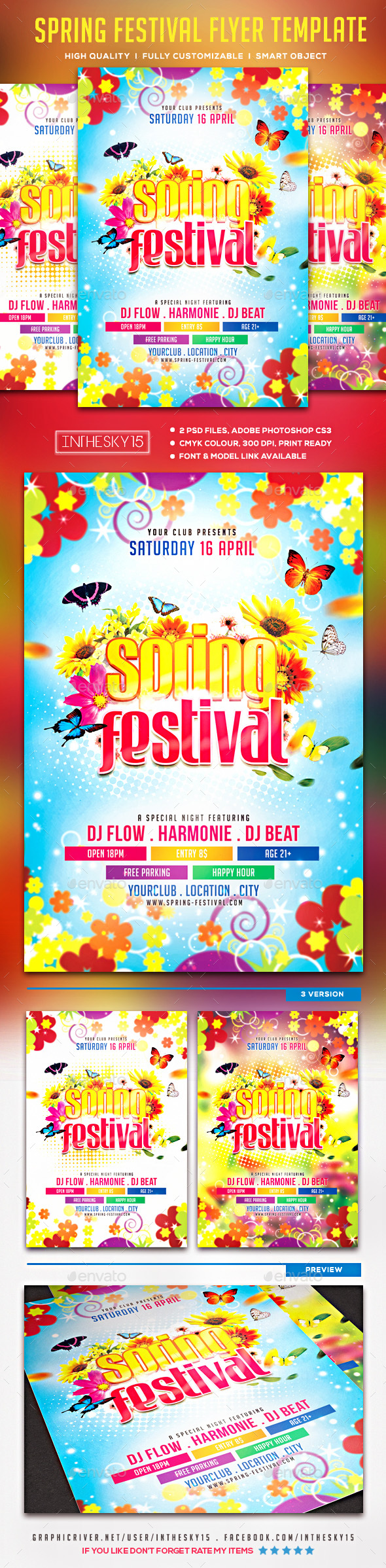 Spring Festival Flyer Template