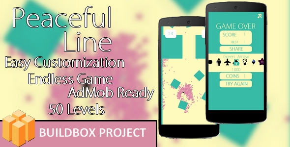 Peaceful Line - Buildbox & Eclipse Game Template