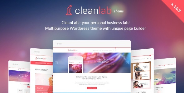 CleanLab - Responsive WordPress Theme + Page builder