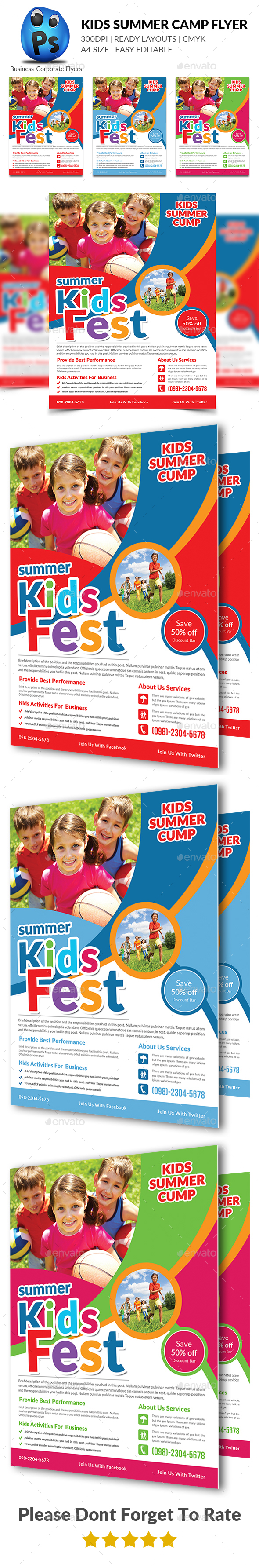 Kids Summer Camp Flyers