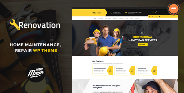 Renovation - Home Maintenance, Repair Service Theme