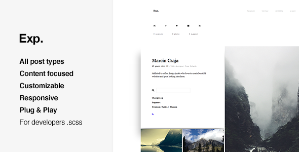 Exp - Minimalist Portfolio Theme