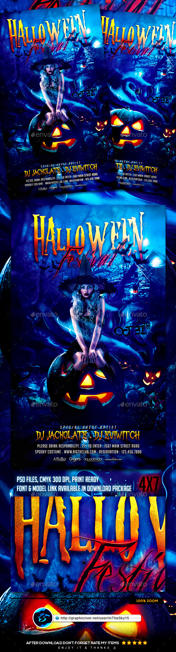 Halloween Festival Flyer Template