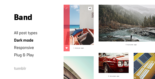 Band - Gallery Theme with Dark Mode