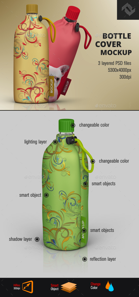 Bottle Cover Mockup