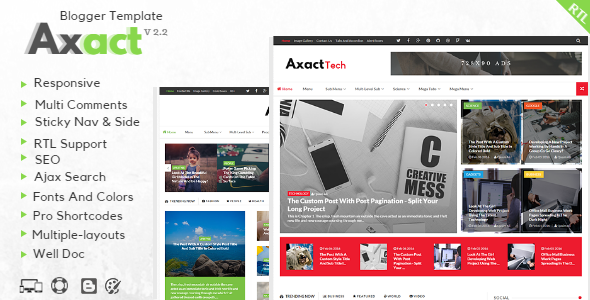 Axact - Responsive Magazine Blogger Theme