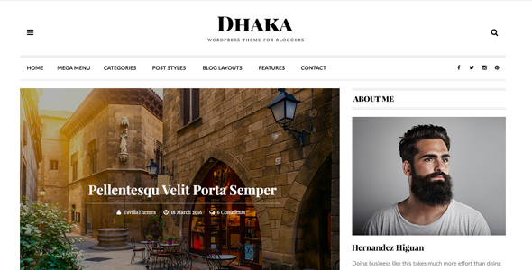 Dhaka - HTML5 Responsive Blog Template.