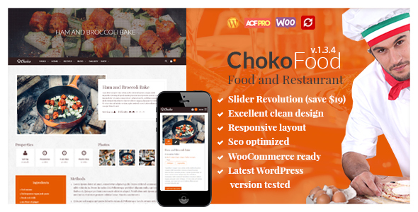 ChokoFood - Food & Restaurant WordPress Theme