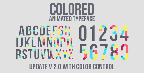 Colored Animated Typeface Colored Animated Typeface