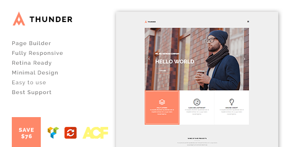 Thunder - Responsive Minimal Agency / Portfolio Theme