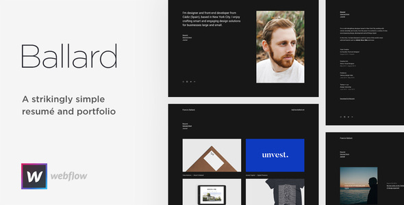 Ballard - Personal Portfolio & CV Webflow Theme