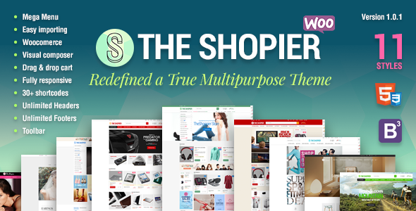 Shopier - Responsive Multipurpose WordPress WooCommerce Theme