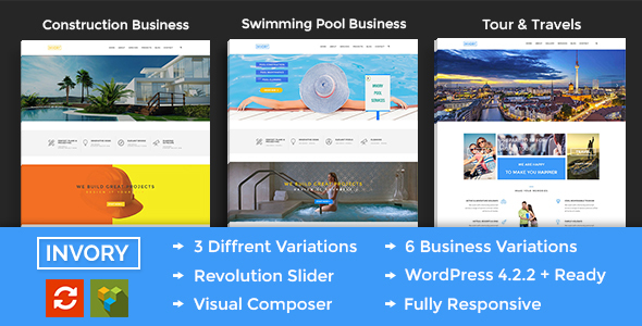 Invory - Pool, Cleaning, Laundry, Construction, Travel WordPress Theme