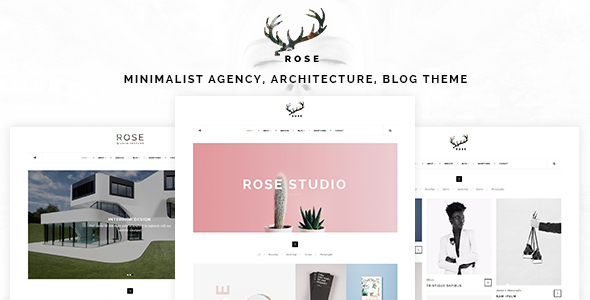 Rose - Minimalist Agency, Architecture, Blog Theme