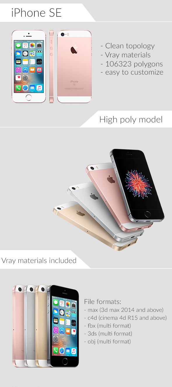 Apple iPhone SE - 3DOcean Item for Sale