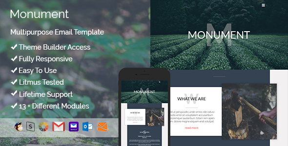 Monument - Responsive Email + StampReady Builder