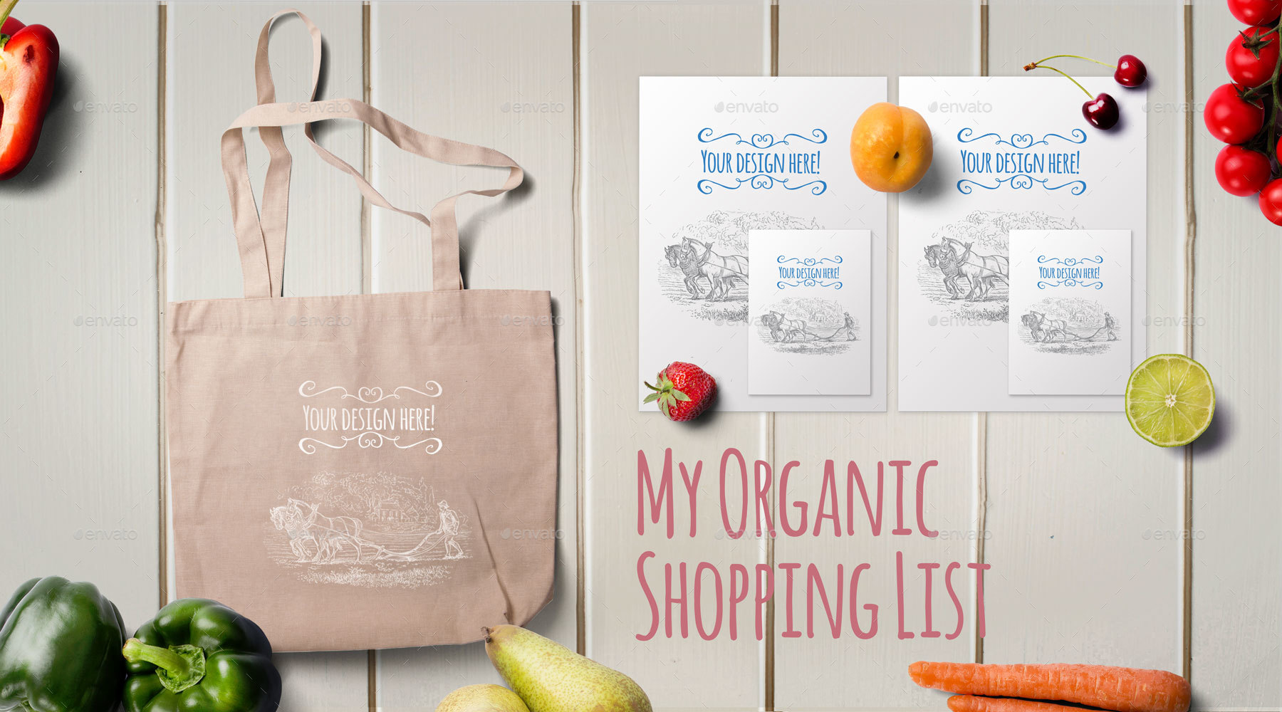 Download Organic Food Mockup & Hero Images Scene Generator by ...