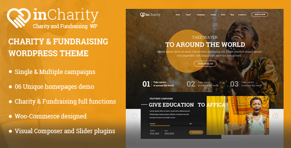 InCharity - WordPress theme for Charity / Fundraising / Non-profit organization