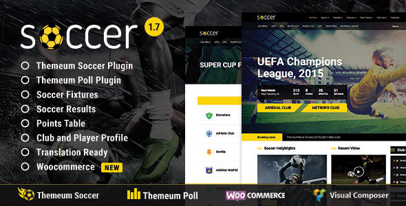 WP Soccer - Sport Team Clubs WordPress Theme