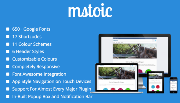 Mstoic - Responsive Blog Theme