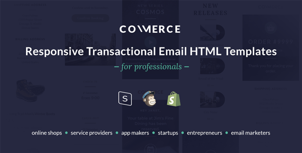 Commerce - Responsive Transactional Email HTML Templates