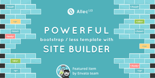 Allec - Bootstrap/LESS Template with Site Builder