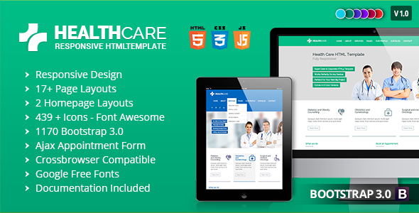 Health Care - Doctor Hospital Clinic Medical Responsive Website Template
