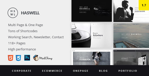 Haswell - Multipurpose One & Multi Page Template