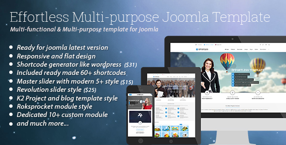 Effortless - Multi-purpose Joomla Template