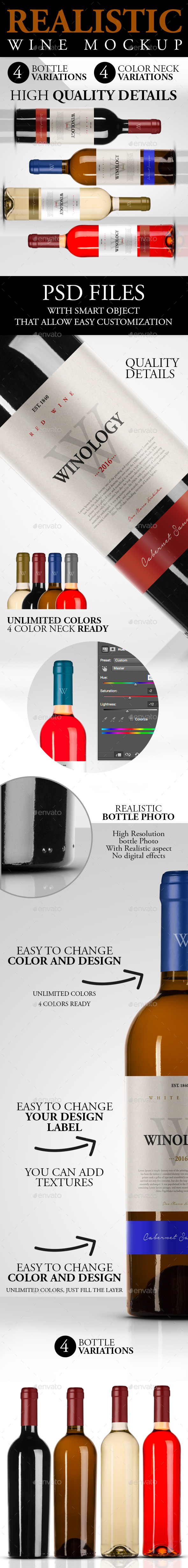 Wine Bottle Mock up