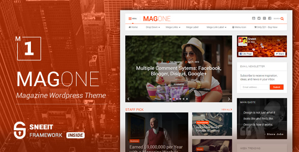 MagOne: Magazine, Blog, Portfolio & News WordPress Theme