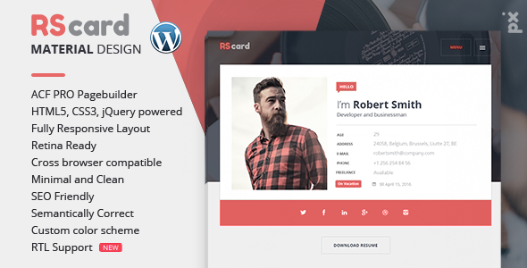 RScard - Topnotch CV & Portfolio