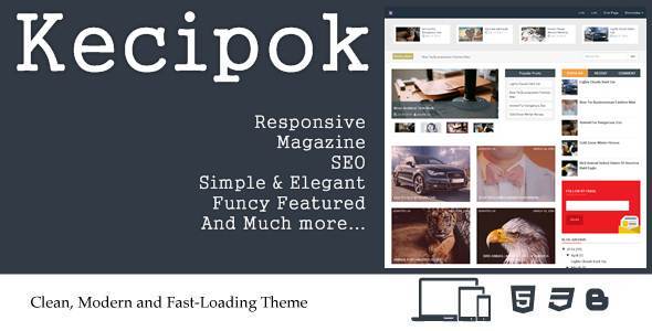Kecipok - Responsive Magazine Blogger Theme